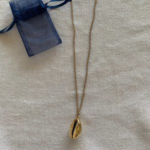 Gold Cowrie Shell Necklace